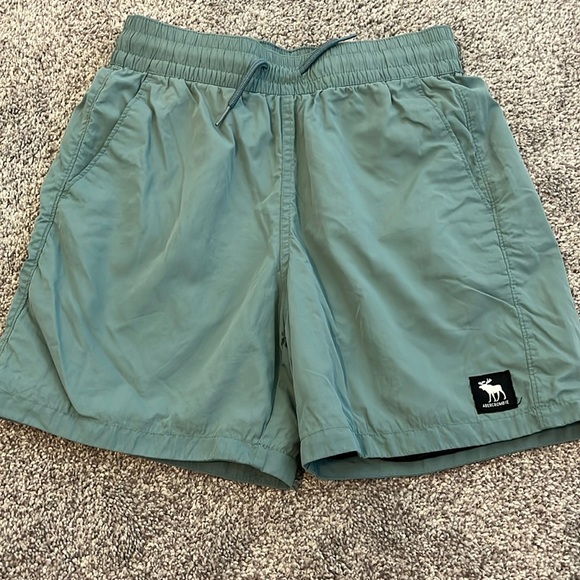 Abercrombie kids safe green drawstring shorts size 13/14 - Picture 1 of 8